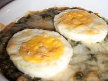 Œufs durs gratinés à la florentine maison