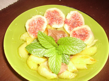 Salade de coing cœur chocolat