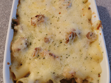 Gratin de penne aux boulettes de thon