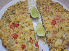 Torilla espagnole aux pommes de terre et aux oignons