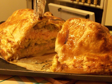 Feuilleté de poisson sauce vin blanc