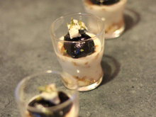 Panna cotta de roquefort en verrine