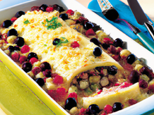 Canneloni de tourteau aux zestes d'agrûmes, perle de sous bois