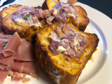 Pain perdu à l'ail rose de Lautrec et jambon de Lacaune