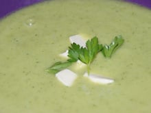 Velouté de courgettes et fromage frais