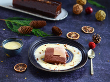 Bûche glacée ALDI et sa crème anglaise