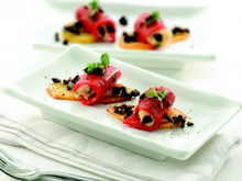 Poivrons farcis à la brandade de morue aux olives d'Espagne