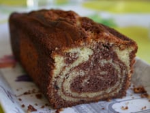 Cake marbré vanille chocolat