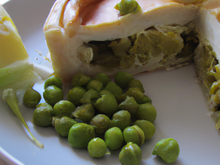 Tourte aux artichauts et petits pois