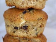 Muffins d'épautre au pralin et pépites aux deux chocolats