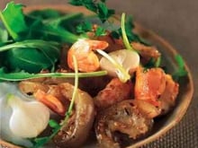 Salade de pied de veau aux langoustines