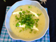 Soupe de poireaux et camembert au thermomix