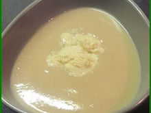 Velouté de châtaignes et glace au foie gras