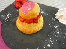 Religieuse légère à la Fraise