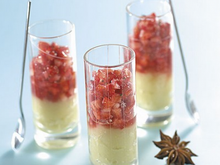 Tartare de fraises Label Rouge et leur sirop anisé au fenouil confit