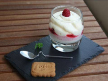 Verrines de framboises avec speculos