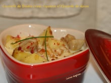 Cassolette de boudin blanc au Chaource et à la moutarde de Reims