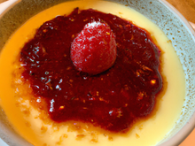 Crème brûlée aux framboises et mascarpone