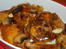 Canette farcie au foie gras et aux pruneaux