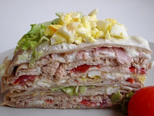 Le mille feuille de crêpes.