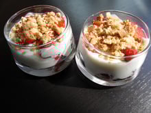 Verrines à la fraise