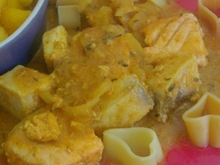 Duo de saumon et d'espadon au curry