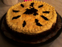 Gâteau chocolat noir et chocolat blanc