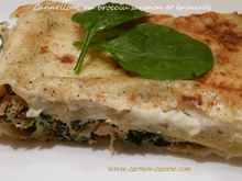 Cannelloni au brocciu saumon et épinards