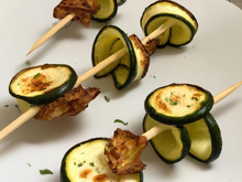 Brochette de courgette apéritives