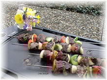 Brochettes de bœuf aux poivrons maison