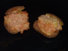 Pommes de terre gratinées aux saucisses de strasbourg