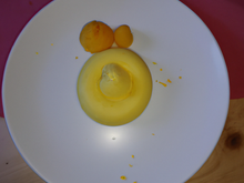 Espuma de polenta, diots à la Mondeuse