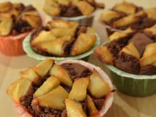 Fondant au chocolat et aux pommes