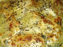 Gratin crémeux de pommes de terre aux épinards