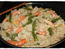 Risotto aux asperges et crevettes