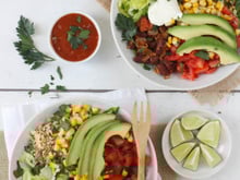 Bol de tacos mexicains destructurés