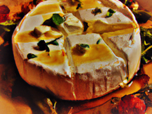 Camembert au four à l'ail et au vinaigre de cidre