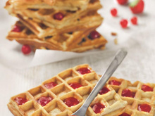 Gaufres légères à la confiture Fraises et Groseilles