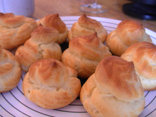 Choux jambon et fromage ail et fines herbes