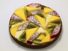Tarte graphique aux fruits