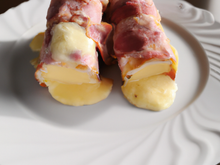 Gratiné de roulé de jambon farci à la banane