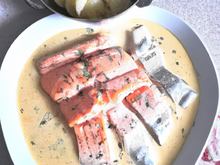 Blanquette de saumon et lotte