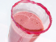 Smoothie fruits rouges et vanille