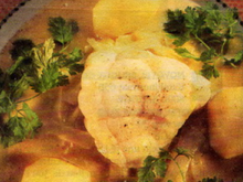 Lotte aux poireaux à la moutarde