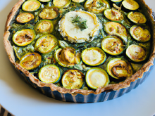 Tarte à la courgette et au roquefort