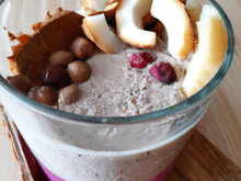 Smothie lait noix coco et fruits divers