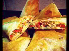 Brick au saumon et au poivron