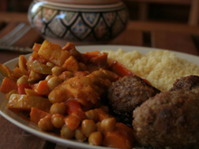 Couscous de légumes au curry et lait de coco