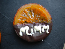 Tranches d'oranges confites au chocolat