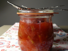 Compote rhubarbe / framboises
